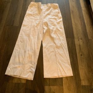 Talbots linen viscose and spandex wide leg‎ trousers. Worn 1x